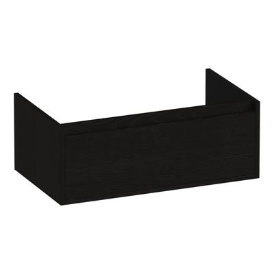 Brauer Hope - Onderkast - 80 cm - met 1 Softclose Lade Greeploos en 1 Sifon Uitsparing - Timber Black