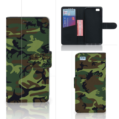Huawei Ascend P8 Lite | Telefoon Hoesje | Army Dark