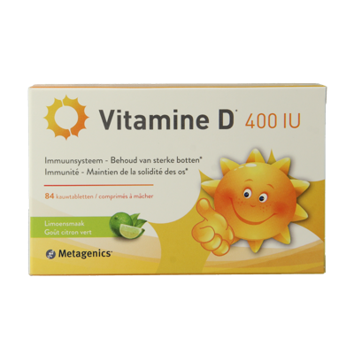 Metagenics Vitamine D 400IU 84 Kauwtabletten Metagenics Vitamine D 400IU 84 Kauwtabletten
