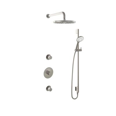 Hotbath Buddy - Inbouw Regendoucheset - 2 Stopkranen - Thermostatisch - Wandarm 35 cm - Hoofddouche 300 mm - Ronde Handdouche 3 Standen - Glijstang 900 mm - Waterbesparend - V02