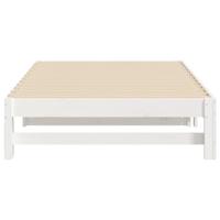 Slaapbank uitschuifbaar massief grenenhout wit 2x(90x200) cm - thumbnail