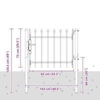 Hekpoort Grijs 100 x 75 cm Poedercoated staal - thumbnail