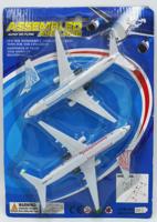 Van Der Doelen 2 vliegtuigjes op kaart international 16 cm groot - thumbnail