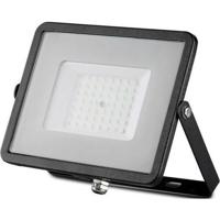 LED Bouwlamp 50 Watt - LED Schijnwerper - Viron Hisal - Helder/Koud Wit 6400K - Waterdicht IP65 - Mat Zwart - Aluminium - SAMSUNG LEDs - thumbnail