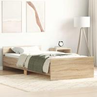 Bedframe zonder matras hout sonoma eikenkleurig 75x190 cm - thumbnail