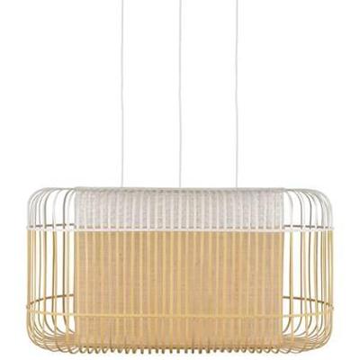 Forestier Bamboo Oval XL hanglamp wit Forestier Bamboo Oval XL hanglamp wit