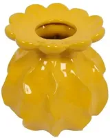 Countryfield vaas keramiek pio 12.5x14cm geel - thumbnail