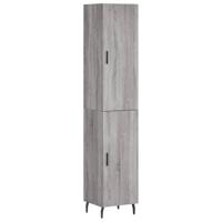 Hoge kast 34,5x34x180 cm bewerkt hout grijs sonoma eikenkleurig - thumbnail