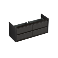 Onderkast Forzalaqua Gela 140x51x60 Cm 4 Softclose Lades Eiken Black Oiled - thumbnail