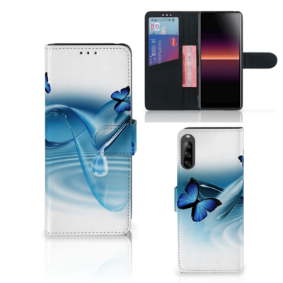 Sony Xperia L4 | Telefoonhoesje | Met pasjeshouder | Vlinders