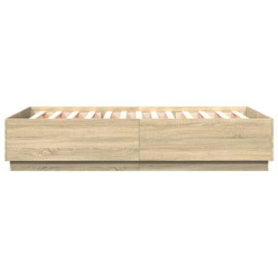 Bedframe met LED-verlichting sonoma eikenkleurig 160x200 cm