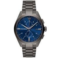 Emporio Armani AR11481 Horloge Claudio Chrono staal donkergrijs-blauw 43 mm - thumbnail