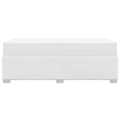 Boxspring met matras kunstleer wit 100x200 cm