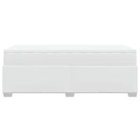 Boxspring met matras kunstleer wit 100x200 cm - thumbnail
