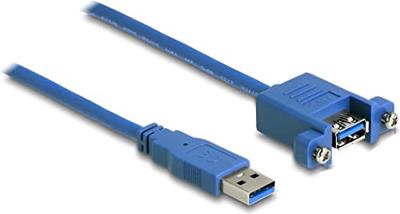 Delock 86994 USB-kabel USB-A stekker, USB-A bus 0.25 m Blauw