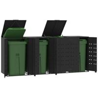 Containerberging voor 4 containers 276x79x117 cm staal zwart - thumbnail