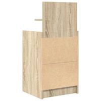 Nachtkastje met 2 lades 38x34x80 cm sonoma eikenkleurig - thumbnail