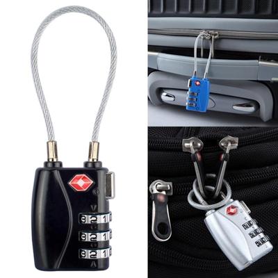 JASIT TSA719 zink legering 3-cijferig wachtwoord TSA slot reizen bagage Padlock(Black)