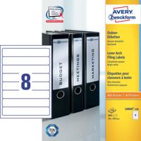 Rugetiket Avery Zweckform smal 34x192mm zelfklevend wit | 5 stuks - thumbnail