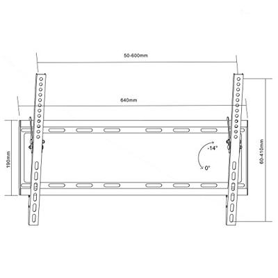 TV Muurbeugel wandmontage 32-80 Maclean MC-605 max 600x400 55kg