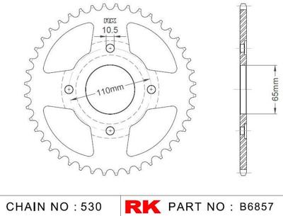 RK Chain wheel 530 35z steel silver