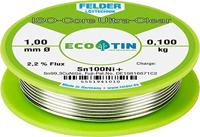 Felder ISO-Core Ultra-Clear Sn100Ni+ Soldeertin, loodvrij Spoel Sn99,25Cu0,7Ni0,05 0.100 kg 1 mm - thumbnail