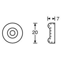 Adam Hall 4935 Stalen voetje 20x7mm - thumbnail