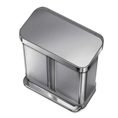 Simplehuman Prullenbak Liner Pocket Recycler 24 + 34 liter Zilver