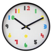 NeXtime NX-7371 Wandklok Bit 35 cm Zwart/Multikleur - thumbnail