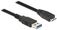 Delock 85071 USB-kabel USB 3.2 Gen1 USB-A stekker, USB-micro-B 3.0 stekker 0.50 m Zwart Vergulde steekcontacten - thumbnail