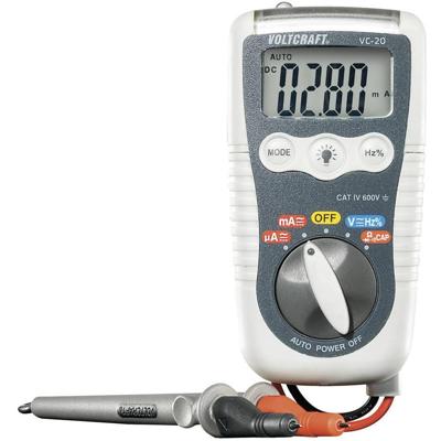 VOLTCRAFT VC-20 Multimeter Digitaal Spatdicht (IP54) CAT III 1000 V, CAT IV 600 V Weergave (counts): 4000