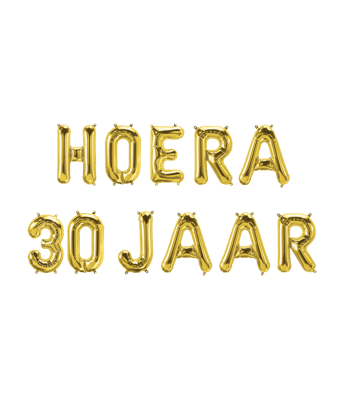 Set Folie Ballonnen - Hoera 30 Jaar Goud