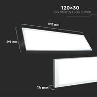 Vtac LED Panel 120x30 - 29W - 3000K Warm Wit - 9421978 - thumbnail