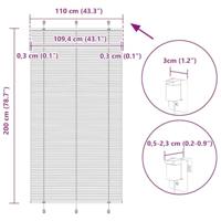 Pliss rolgordijn 110x200cm stofbreedte 109,4cm polyester crme - thumbnail