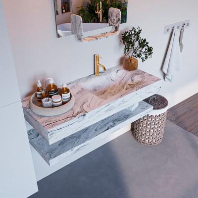 MONDIAZ ALAN-DLUX 110cm planchet Glace. Vrijhangende wastafel CLOUD rechts 1 kraangat, kleur Glace. MONDIAZ ALAN-DLUX 110cm planchet Glace. Vrijhangende wastafel CLOUD rechts 1 kraangat, kleur Glace.