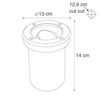 QAZQA Moderne buiten grondspot zwart verstelbaar IP65 - Delux - thumbnail