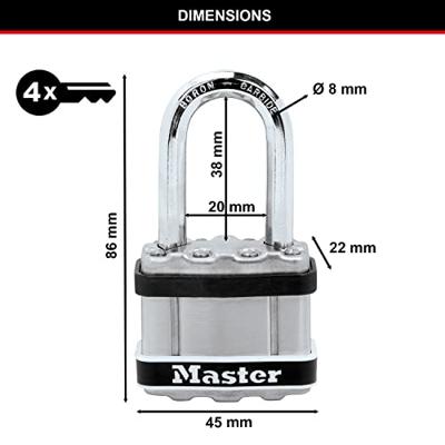 Masterlock Hangslot EXCELL 44mm - M1EURDLFSTSCC M1EURDLFSTSCC