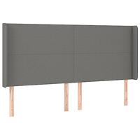 Boxspring met matras stof donkergrijs 160x200 cm - thumbnail