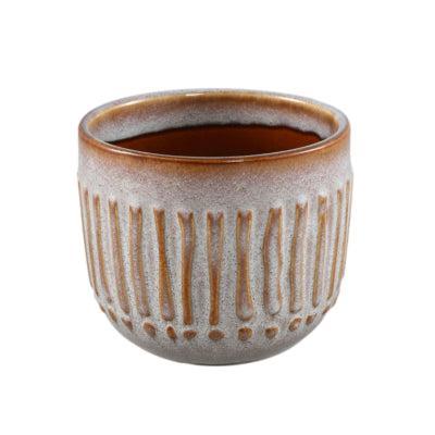 PTMD bloempot ruuby s grijs/bruin 11 cm | 18 stuks