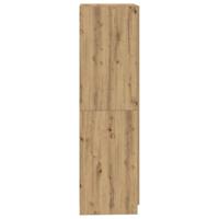 Kledingkast 80x52x180 cm bewerkt hout artisanaal eikenkleurig - thumbnail