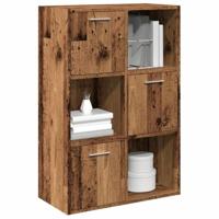 Boekenkast 60,5x30x90 cm bewerkt hout oud houtkleurig - thumbnail