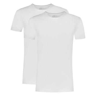 2-Pack heren ondershirts biologisch katoen - Mannen T-shirts korte mouwen Wit en zwart