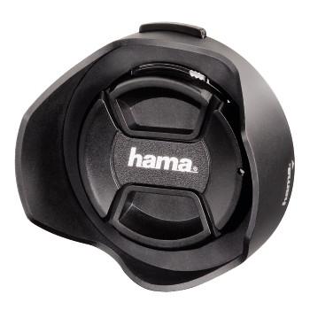 Hama Tegenlichtkap voor groothoeklens, lensdeksel, schroeffitting 55 mm, zwart