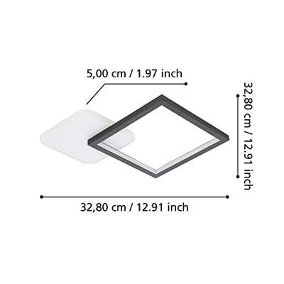 Eglo Instelbare led plafondlampGafares vierkant - zwart - 900422