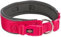TRIXIE PREMIUM HALSBAND HOND EXTRA BREED FUCHSIA / GRAFIET GRIJS 46-55X5 CM - thumbnail