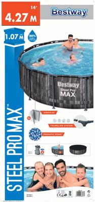 Bestway Zwembadset Steel Pro MAX rond 427x107 cm