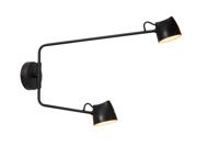 Lucide MILNE - Wandlamp - LED Dimb. - 2x8W 2700K - Zwart - thumbnail