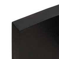 Wastafelblad 100x60x(2-6) cm behandeld massief hout donkerbruin - thumbnail