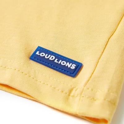 Kindershirt met korte mouwen 116 geel