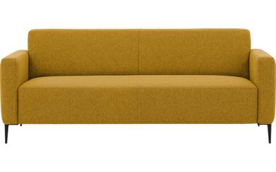 Goossens Bank Key West geel, stof, 3-zits, modern design